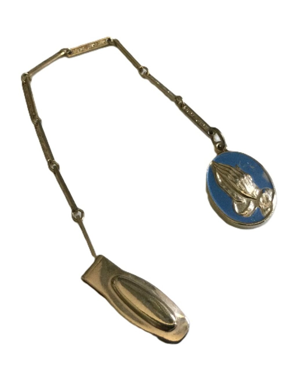Vintage Gold Tone Praying Hands Book Marker